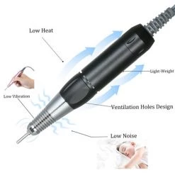 LIFCAUSAL Perceuse à Ongles électrique Professionnelle 30000 Tr/min E-file Lime à Ongles électrique Meuleuse Polisseuse Kit Manucure Pédicure Perceuse Pour Ongles En Gel Acrylique Prise Ue Noir -Ponceuse et polisseuse Soldes 63810755 4