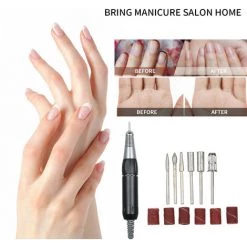 LIFCAUSAL Perceuse à Ongles électrique Professionnelle 30000 Tr/min E-file Lime à Ongles électrique Meuleuse Polisseuse Kit Manucure Pédicure Perceuse Pour Ongles En Gel Acrylique Prise Ue Noir -Ponceuse et polisseuse Soldes 63810755 5