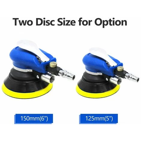 LIFCAUSAL Ponceuse à Air Sous Vide Ponceuse Pneumatique Auto-aspirateur Ponceuse Orbitale à Paume Meuleuse Polisseuse Ponceuse Outil 6 '' 5 LIFCAUSAL Ponceuse à Air Sous Vide Ponceuse Pneumatique Auto-aspirateur Ponceuse Orbitale à Paume Meuleuse Polisseuse Ponceuse Outil 6 '' – Image 3
