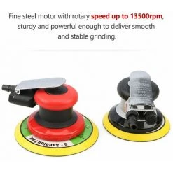 LIFCAUSAL Ponceuse Pneumatique 5 ''polisseuse Pneumatique Ponceuse à Air Ponceuse Orbitale à Paume Meuleuse Ponceuse à Paume Ponceuse Outil -Ponceuse et polisseuse Soldes 63810786 4
