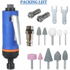 LIFCAUSAL 1/4 Pouces Meuleuse D'air à Grande Vitesse 20000 Tr/min Mini Meuleuse D'air Kit D'outils Pneumatiques Ensemble Meuleuse De Polissage Machine De Polissage Moulin De Gravure Moulin à Air -Ponceuse et polisseuse Soldes 63810809 3