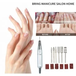 LIFCAUSAL Perceuse à Ongles électrique Professionnelle 30000 Tr/min E-file Lime à Ongles électrique Meuleuse Kit De Polissage Manucure Pédicure Perceuse Pour Ongles En Gel Acrylique Prise Ue Blanc -Ponceuse et polisseuse Soldes 63810914 4