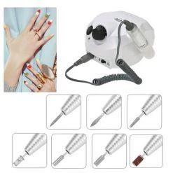 LIFCAUSAL Perceuse à Ongles électrique Professionnelle 30000 Tr/min E-file Lime à Ongles électrique Meuleuse Kit De Polissage Manucure Pédicure Perceuse Pour Ongles En Gel Acrylique Prise Ue Blanc -Ponceuse et polisseuse Soldes 63810914 5