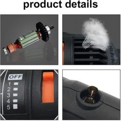 LIFCAUSAL Stylo De Meulage électrique Compact Machine à Polir Les Ongles En Pierre Lettrage En Métal Sculpture Gravure Dispositif De Meulage USB Rechargeable 5 Vitesses De Vitesses Réglables -Ponceuse et polisseuse Soldes 63810928 2