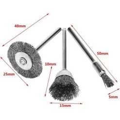 LITZEE 24pcs Brosses Métalique Perceuse, Roue Et Coupelle En Laiton En Acier Brosses De Polissage De Fil De Fer Kit Complet, Outils Meuleuse Rotatifs Pour Éliminer La Rouille/Corrosion/Peinture -Ponceuse et polisseuse Soldes 63867250 4