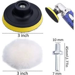 TINOR Éponge De Polissage 22Pcs Éponge De Polissage Pour Voiture Avec Kit D'Adaptateur Pour 3-inch Polissage De Polissage De Voiture Polissant -Ponceuse et polisseuse Soldes 64030125 2