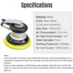 Ensoleillé Machine De Polissage à Grande Vitesse De Machine à Papier De Verre Pneumatique De 6 Pouces -Ponceuse et polisseuse Soldes 64073164 3