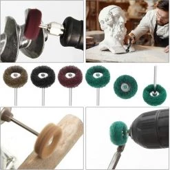 MEZHENG 80PCS Abrasifs Roue De Polissage Polissage Roues Marron 2,5 Cm Grain 80 150 Grain Grain 240 300 Grain 80 Pcs Pour Dremel Outils Rotatifs -Ponceuse et polisseuse Soldes 64535149 3