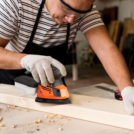 JMAX Ponceuse Delta Multifonction 130W - Ponceuse à Main - Avec Boîtier De Récupération De Poussière Et 12 Papiers Abrasifs 5 JMAX Ponceuse Delta Multifonction 130W - Ponceuse à Main - Avec Boîtier De Récupération De Poussière Et 12 Papiers Abrasifs – Image 3