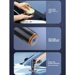 FUIENKO Polisseuse électrique Sans Fil Pour Voiture, Vitesse Réglable De 1800 Tr/min, Soins De Peinture Automobile, Outils De Cire Propres, Accessoires,Black -Ponceuse et polisseuse Soldes 65403923 4