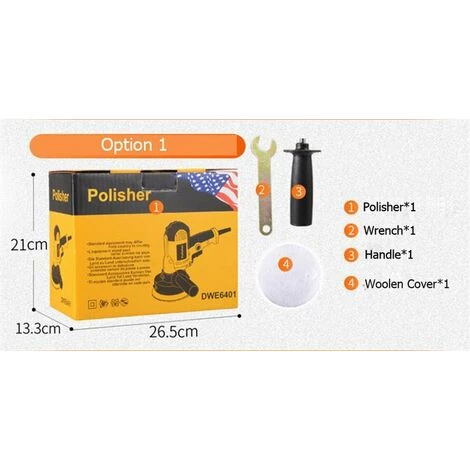 FUIENKO Polisseuse électrique Pour Voiture, 220 W, 700 V, 3700R, Vitesse Réglable, Outils De Pon?age, Accessoires Automobiles,République Tchèque,Option 1 3 FUIENKO Polisseuse électrique Pour Voiture, 220 W, 700 V, 3700R, Vitesse Réglable, Outils De Pon?age, Accessoires Automobiles,République Tchèque,Option 1