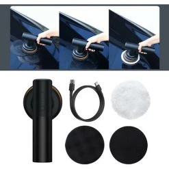 FUIENKO Machine De Polissage De Voiture électrique Sans Fil Polisseuse 3800 Tr/min Vitesse Réglable Automatique épilation Outils Accessoires W/ 3-Tampon De Polissage -Ponceuse et polisseuse Soldes 65406483 3