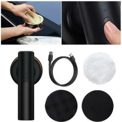 FUIENKO Machine De Polissage De Voiture électrique Sans Fil Polisseuse 3800 Tr/min Vitesse Réglable Automatique épilation Outils Accessoires W/ 3-Tampon De Polissage -Ponceuse et polisseuse Soldes 65406483 4
