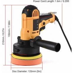 LIFCAUSAL Kit De Polisseuse De Voiture électrique De 5 Pouces 700W Tampon De Voiture Automatique 600-3700RPM Machine De Polissage Variable Avec Poignée Auxiliaire Éponge Laine Bonnet Pads Outil Rotatif Pour Meubles De Sol Céramique Jade EU220v -Ponceuse et polisseuse Soldes 65755811 4