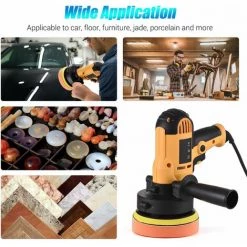 LIFCAUSAL Kit De Polisseuse De Voiture électrique De 5 Pouces 700W Tampon De Voiture Automatique 600-3700RPM Machine De Polissage Variable Avec Poignée Auxiliaire Éponge Laine Bonnet Pads Outil Rotatif Pour Meubles De Sol Céramique Jade EU220v -Ponceuse et polisseuse Soldes 65755811 5