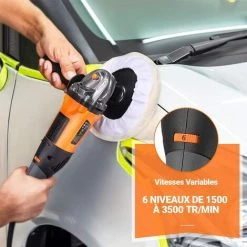 MVPOWER Polisseuse Excentrique 180mm 1200W Convient Au Polissage Des Voitures, Bateaux, Meubles -Ponceuse et polisseuse Soldes 65894016 3