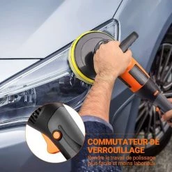 GIZCAM Polisseuse Excentrique 180mm 1200W Convient Au Polissage Des Voitures, Bateaux, Meubles -Ponceuse et polisseuse Soldes 65919384 4