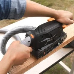 GIZCAM Ponceuse à Bande 600 W Avec Vitesses Réglables De 360 ​​à 560 Tr/min, 13 Bandes 75 X 457 Mm, Moteur Puissant En Cuivre Pur, Câble De 3 Mètres. -Ponceuse et polisseuse Soldes 65919391 5