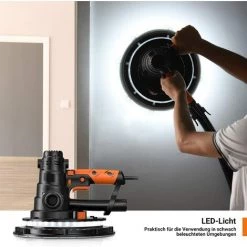 GIZCAM Ponceuse Girafe | Ponceuse à Bras | 800 Watt | Ø 225 Mm |12 Disques Abrasifs -Ponceuse et polisseuse Soldes 65919396 5