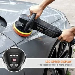 GIZCAM Polisseuse Excentrique 1500W. 180/150 MM Tampon De Polissage, 6 Vitesse Variable -Ponceuse et polisseuse Soldes 65919431 3