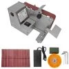 TANCYCO 180W Petite Ponceuse à Bande Ponceuse à Bande 7 Vitesses Réglable Ménage Électrique Polisseuse Outil De Ponçage De Bureau Coupeurs De Bois En Métal Rectifieuse Avec 10 Bandes De Ponçage