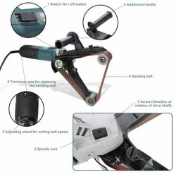 Randaco Ponceuse à Bande Ponceuse à Bande Acier De Polissage Travail Efficace Meuleuse De Tuyau Polisseuse - Bleu 9 Randaco Ponceuse à Bande Ponceuse à Bande Acier De Polissage Travail Efficace Meuleuse De Tuyau Polisseuse - Bleu -Ponceuse et polisseuse Soldes 66651221 3