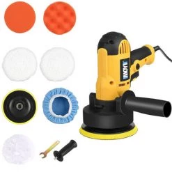 FVO Polisseuse, Polisseuse Voiture,700W Machine à Polir, Tampon De Polissage, , Soft-Start, Poignée Latérale