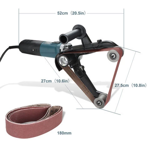 SWANEW Ponceuse à Bande Ponceuse à Bande Acier De Polissage Travail Efficace Meuleuse De Tuyau Polisseuse - Bleu 4 SWANEW Ponceuse à Bande Ponceuse à Bande Acier De Polissage Travail Efficace Meuleuse De Tuyau Polisseuse - Bleu – Image 2