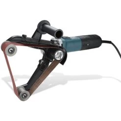 VINGO Ponceuse à Bande Ponceuse à Bande Acier De Polissage Travail Efficace Meuleuse De Tuyau Polisseuse - Bleu