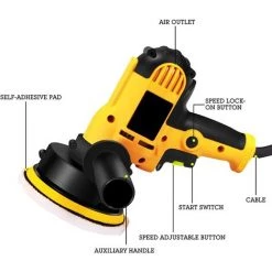 BF Polisseuse Voiture, 700W Polisseur Électrique Pour Métal Et Meubles, Multifonctionnel Machine De Polissage De Glaçage De Cachetage Polissage De Voiture Vitesse Réglable -Ponceuse et polisseuse Soldes 67204519 3