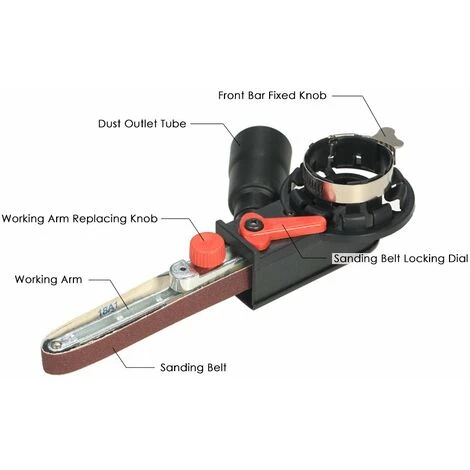 LIFCAUSAL Multifonction Mini Diy Ponceuse Ponçage Ceinture Adaptateur Bandfile Ponceuse À Bande Pour 100Mm 4 "Meuleuse D'angle Électrique (M10) 7 LIFCAUSAL Multifonction Mini Diy Ponceuse Ponçage Ceinture Adaptateur Bandfile Ponceuse À Bande Pour 100Mm 4 "Meuleuse D'angle Électrique (M10) – Image 5