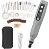 HAPPYSHOPPING Mini Meuleuse électrique à Vitesse Réglable Stylo De Sculpture électrique Portable Mini Polisseuse Rechargeable Par USB Stylo De Sculpture Et De Coupe électrique ,Gris -Ponceuse et polisseuse Soldes 67446810 1