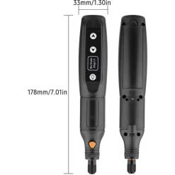 ASUPERMALL Mini Meuleuse électrique à 5 Vitesses Avec Chargeur USB Meuleuse à Main Rechargeable 2000mAh Avec Batterie Li-ion Chargeur USB, Noir -Ponceuse et polisseuse Soldes 67505418 5