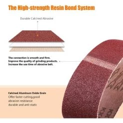 PEDY Lot De 10 Bandes Abrasives 75 Mm X 457 Mm Grains Variables 40 G 60 G 80 G 100 G 120 G (2 Po Chacun) Oxyde D'aluminium, Joint Sans Couture, Pour Ponceuse à Bande Black + Decker, Ponçage Du Bois Et Du Métal -Ponceuse et polisseuse Soldes 67633842 3