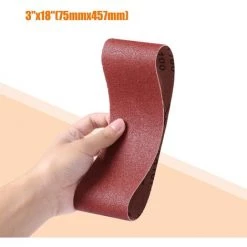 PEDY Lot De 10 Bandes Abrasives 75 Mm X 457 Mm Grains Variables 40 G 60 G 80 G 100 G 120 G (2 Po Chacun) Oxyde D'aluminium, Joint Sans Couture, Pour Ponceuse à Bande Black + Decker, Ponçage Du Bois Et Du Métal -Ponceuse et polisseuse Soldes 67633842 4