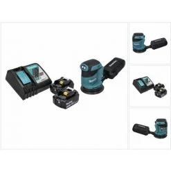 Makita DBO 180 RF Ponceuse Excentrique Sans Fil 18 V - 125 Mm + 2x Batteries 3,0 Ah + Chargeur