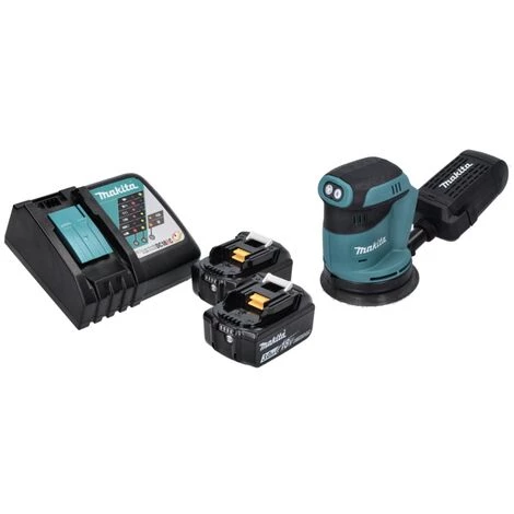 Makita DBO 180 RF Ponceuse Excentrique Sans Fil 18 V - 125 Mm + 2x Batteries 3,0 Ah + Chargeur 3 Makita DBO 180 RF Ponceuse Excentrique Sans Fil 18 V - 125 Mm + 2x Batteries 3,0 Ah + Chargeur – Image 2