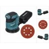 Makita DBO 180 Z Ponceuse Excentrique Sans Fil 18 V - 125 Mm + 50x Papiers Abrasifs K 320 - Sans Batterie, Sans Chargeur -Ponceuse et polisseuse Soldes 67638914 1