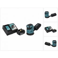 Makita DBO 180 RF1 Ponceuse Excentrique Sans Fil 18 V -125 Mm + 1x Batterie 3,0 Ah + Chargeur