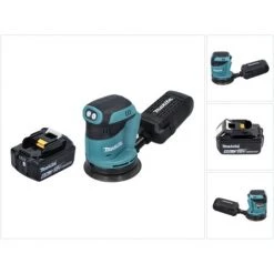 Makita DBO 180 G1 Ponceuse Excentrique Sans Fil 18 V - 125 Mm + 1x Batterie 6,0 Ah - Sans Chargeur