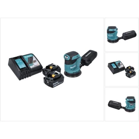 Makita DBO 180 RG Ponceuse Excentrique Sans Fil 18 V - 125 Mm + 2x Batteries 6,0 Ah + Chargeur 3 Makita DBO 180 RG Ponceuse Excentrique Sans Fil 18 V - 125 Mm + 2x Batteries 6,0 Ah + Chargeur