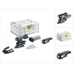 Festool DTSC 400 Ponceuse Delta Hybride, Sans Balai, 100 X 150 Mm 18 V + 1x Batterie 3,1 Ah + Coffret Systainer - Sans Chargeur