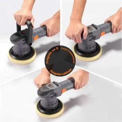 GIZCAM Polisseuse Voiture, Polisseuse Excentrique Polisseuse Orbitale 6400tr/min, 150mm/125mm Plaque D'appui, 6 Vitesse Variable Ponceuse, Pour Le Polissage, Cirage, Ponçage -Ponceuse et polisseuse Soldes 67697213 4