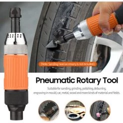 LIFCAUSAL Meuleuse Pneumatique 1/4 Pouce Outil Rotatif Pneumatique à Vitesse Continue Ponceuse Pneumatique à Main Polisseuse Ponçage Meulage Gravure Outil De Polissage Avec Clé Pour Moule De Voiture Métal Bois (Multicolore) -Ponceuse et polisseuse Soldes 67837701 4