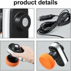 QERSTA Machine De Polissage De Voiture Portable électrique Pour Polissage De Voiture Avec 4 Types De Tampons De Polissage Longueur De Câble De 5 M, 12 000 Tr/min 12 V Noir -Ponceuse et polisseuse Soldes 67963040 2