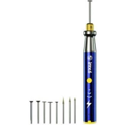 ASUPERMALL IRX6 Stylo De Meulage électrique Portable à Vitesse Réglable Mini Stylo De Meulage Stylo De Meulage à Main Rechargeable Machine à Polir Les Copeaux De Téléphone Intelligent, 9 Mèches De Meulage