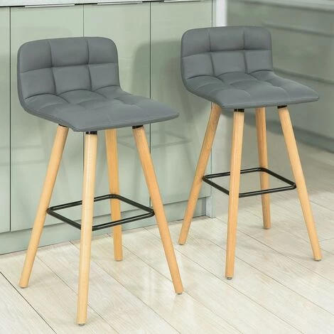 NOVA 2 X Tabourets De Bar Haut Avec Reproches Et Chaises De Dossier 5 NOVA 2 X Tabourets De Bar Haut Avec Reproches Et Chaises De Dossier – Image 3