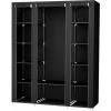 NOVA 12 étagères Armoire En Tissu Avec Vente Aux Enchères à 3 Notes Avec Roues Couleur : NOIR -Ponceuse et polisseuse Soldes 68563882 1