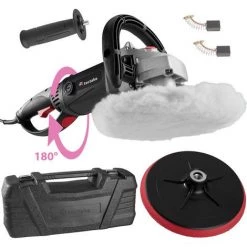 TECTAKE Lustreuse Polisseuse Rotative 1500 Watt - 3000 Tours/min + Valise De Transport - Noir