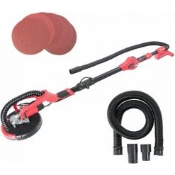 AREBOS Ponceuse à Bras | 710 Watt | Ø 225 Mm | Régulation De Vitesse | Tête Pivotante - Rouge